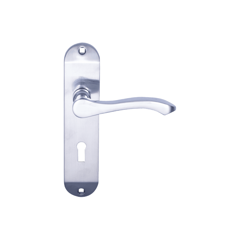 DH180A31L Láimhseáil Doras Cliste Lever Cliste Ar Phláta Satin Chrome